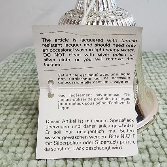 Queen Anne Silver Plated 25th Anniversary Commemorative Bell Made in England - Picture 6 of 7